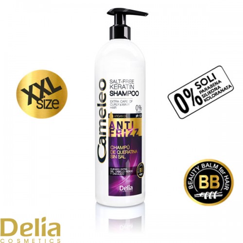 Šampon sa keratinom i arganovim uljem za kovrdžavu kosu bez sulfata CAMELEO BB ANTI FRIZZ XXL 500ml